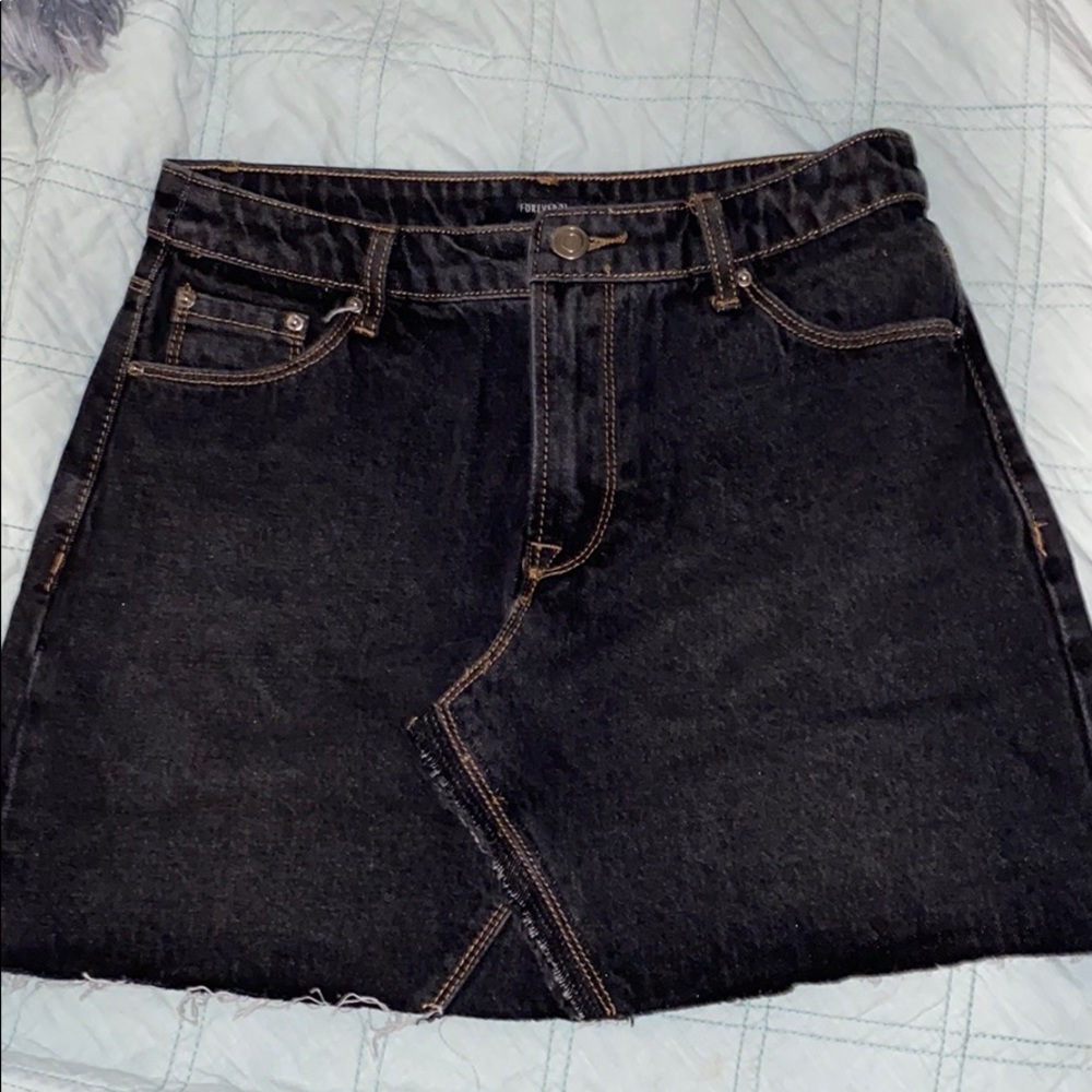 Black Jean skirt